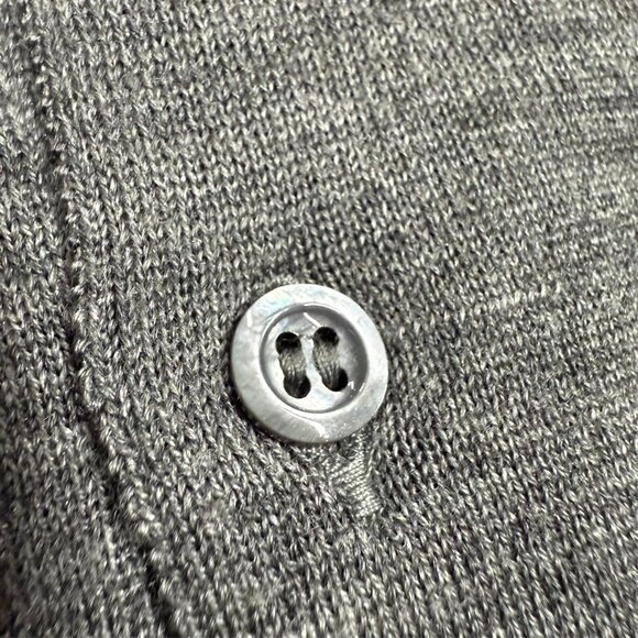 Gray Polo Collar Men's Sweater - Picture 4 of 11